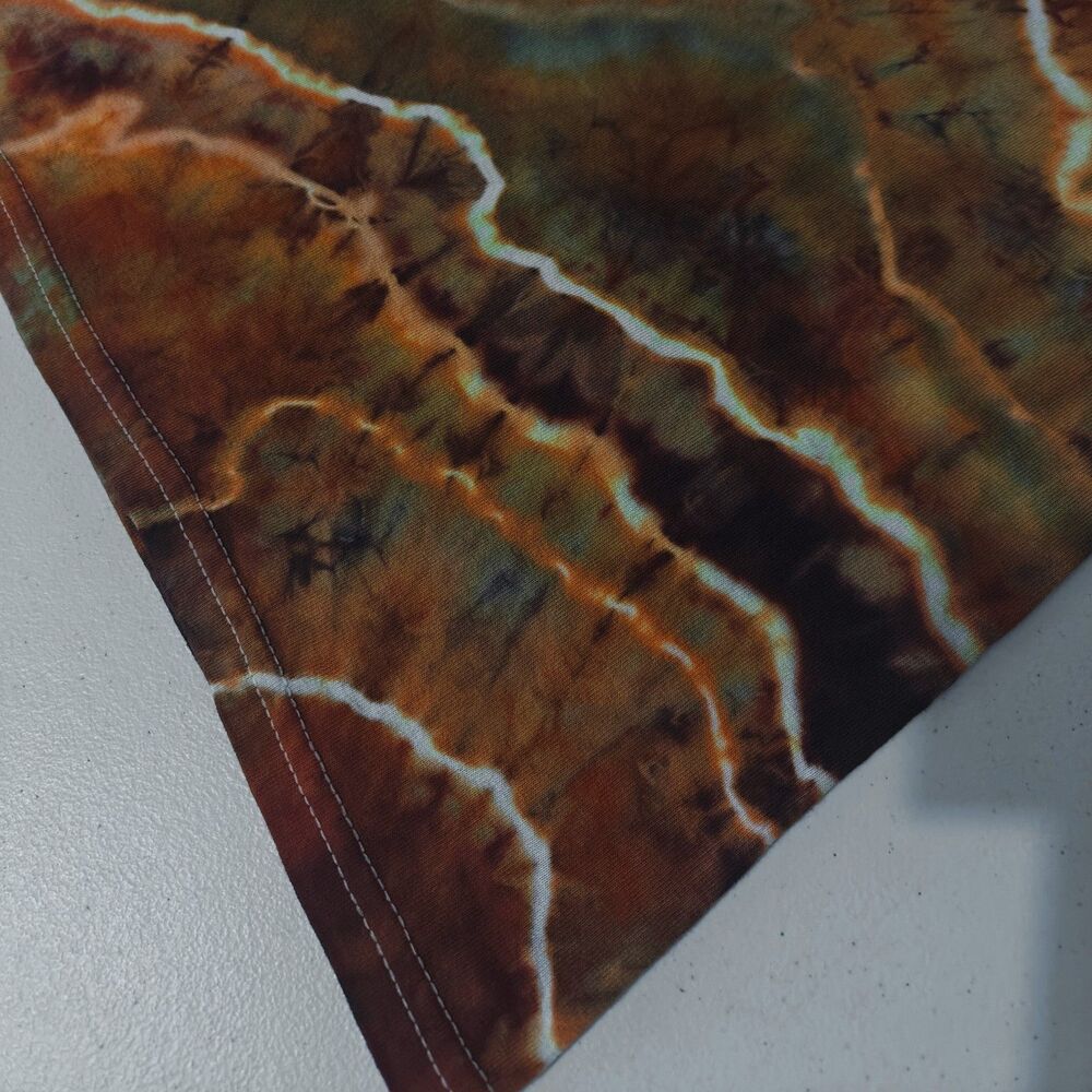Geode Ice Tie Dye T-Shirt Gildan Adult S Small Orange Brown Earthy Handmade New - Picture 7 of 10